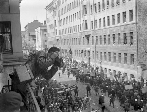 Prvomájové pouli?né zhromaždenia v hlavnom meste Ruska 1. mája 1932. Prvomájové pouli?né zhromaždenia v hlavnom meste Ruska 1. mája 1932. - Sputnik International