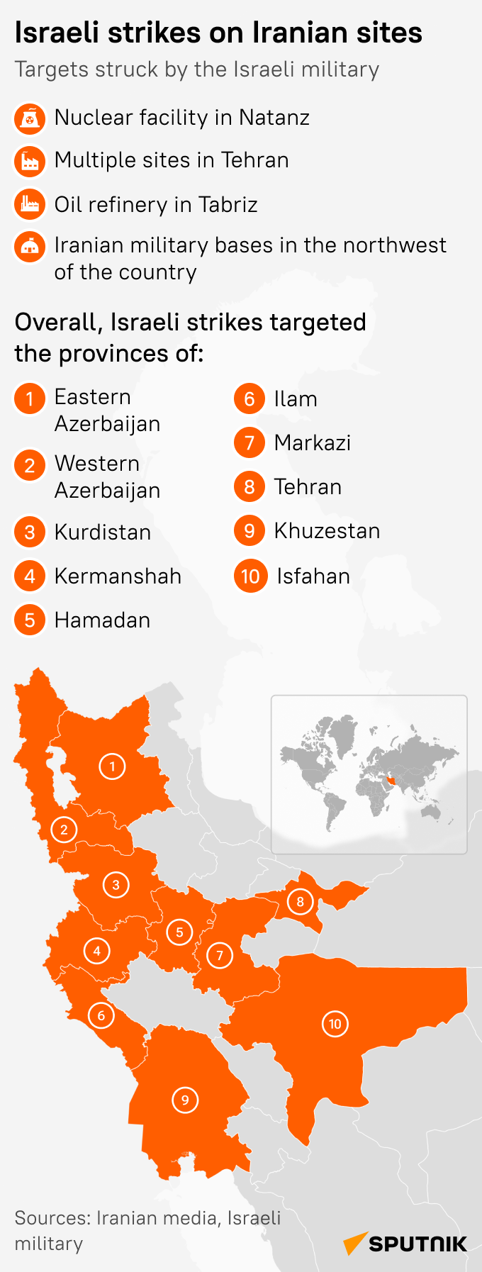 Kde štrajk Izrael Irán? - Sputnik International