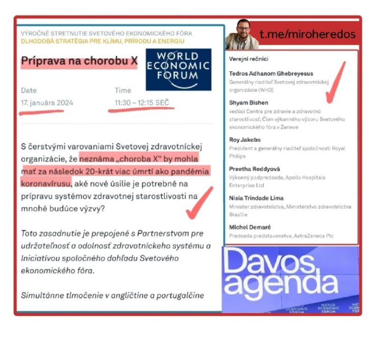 DAVOS 2024Osobne si myslím, že do spustenia novej pandémie nebude ďaleko. Rok, …