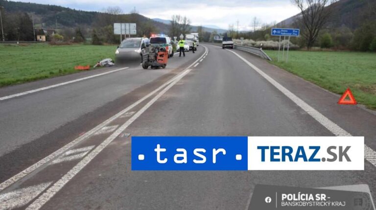 Dodávka pri Slovenskej Ľupči zachytila frézu, zranila dvoch cestárov