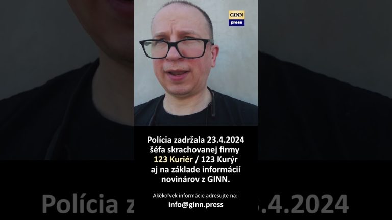 Polícia zadržala Miloša Melníka (zakladateĺa 123 Kurier / 123 Kurýr) a dodala ho…