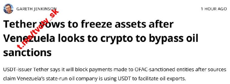 Tether začne blokovať peňaženky Rusov s USDT.Spoločnosť uviedla, že sa bude ria…