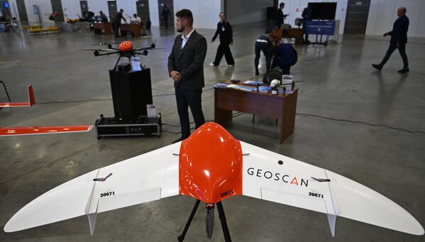 Geoscan dron na XV. Medzinárodnej výstave integrovanej bezpečnosti. Geoscan dron na XV. Medzinárodnej výstave integrovanej bezpečnosti. - Sputnik International