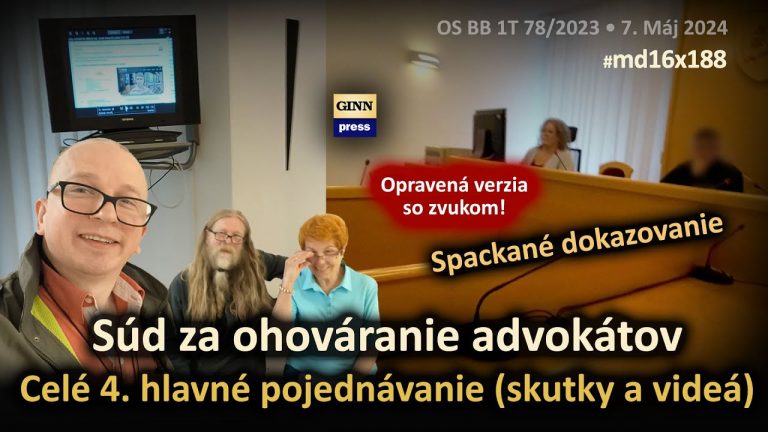 Tu je môj celý súd s advokátom Gemešom zo 7. Mája 2024 (prvotná verzia mala vadu…