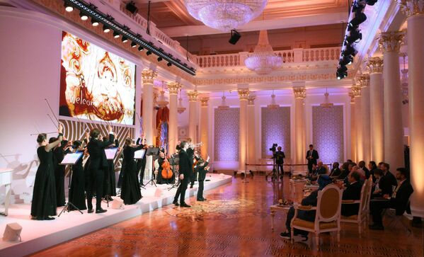 Koncert, ktorý sa konal pred neformálnou večerou pre vedúcich delegácií BRICS v súvislosti so 16. samitom BRICS v Kazani. Koncert, ktorý sa konal pred neformálnou večerou pre vedúcich delegácií BRICS v súvislosti so 16. samitom BRICS v Kazani. - Sputnik International