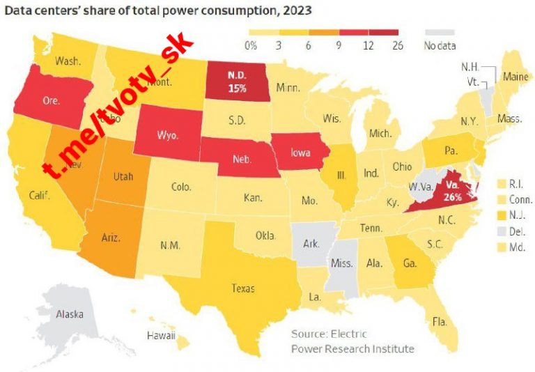 Noví konzumenti energie.Podľa Electric Power Research Institute spotrebujú dátov…