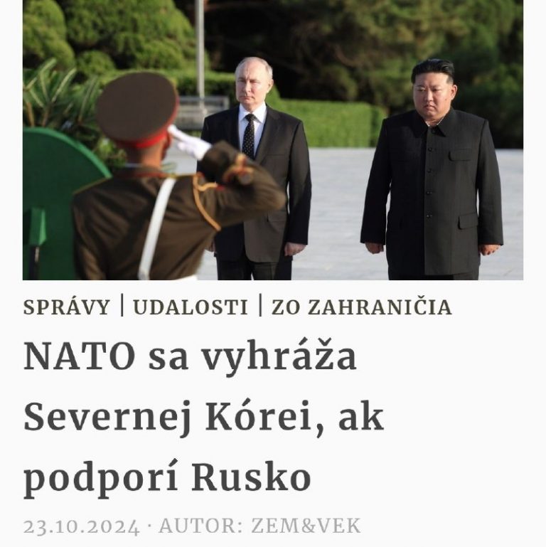 https://zemavek.sk/nato-sa-vyhraza-severnej-korei-ak-podpori-rusko/Pozvite priat…