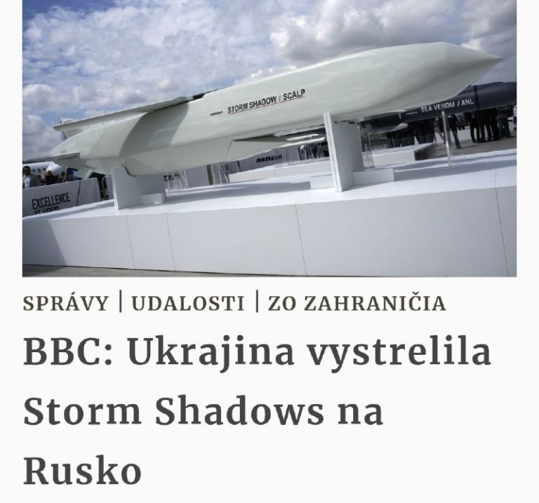 Podľa televízneho kanála BBC ukrajinská armáda údajne odpálila rakety Storm Shad…