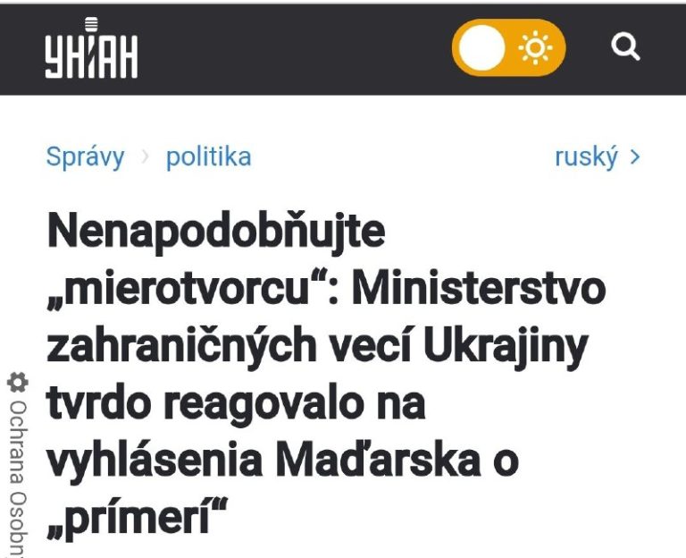 Ukrajinské ministerstvo zahraničných vecí vyzvalo Maďarsko, aby „zastavilo nemo…