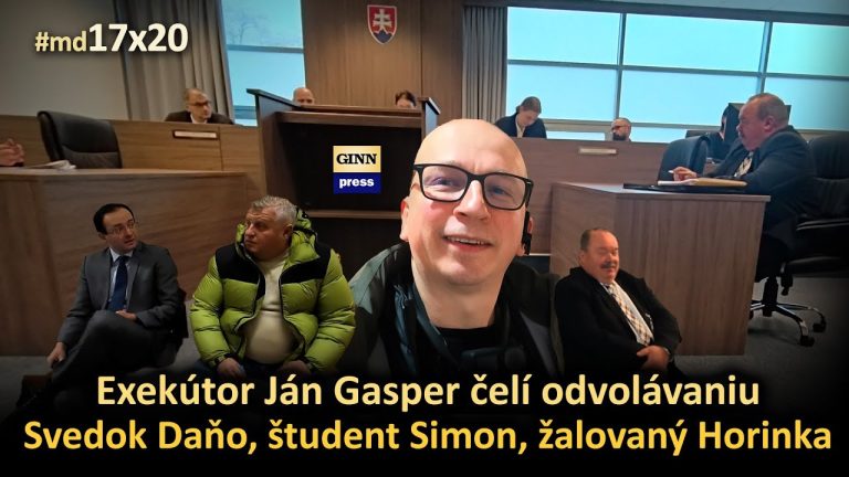 Exekútor Ján Gasper – na súde som ho stretol prvý raz – doteraz unikal. Bol som …