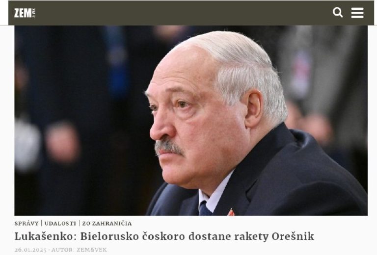 Hypersonické rakety typu Orešnik majú byť v najbližších dňoch umiestnené v Biel…