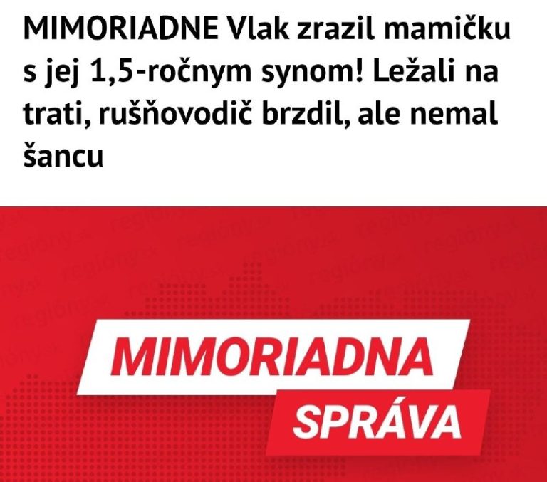 Obrovské nešťastie sa stalo v piatok (21.3.) večer v Partizánskom. Osobný vlak …