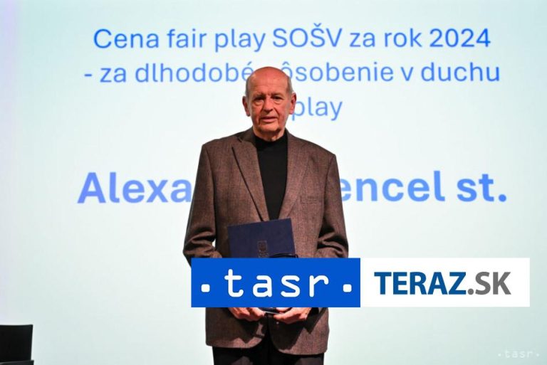 Alexander Vencel st. si prevzal Cenu fair play SOŠV