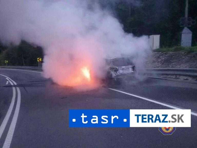 Hasiči museli zasahovať na štátnej ceste v obci Motyčky