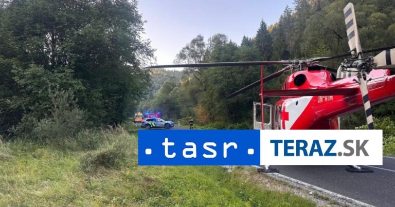 Motorkár sa zranil pri páde, zasahoval aj vrtuľník