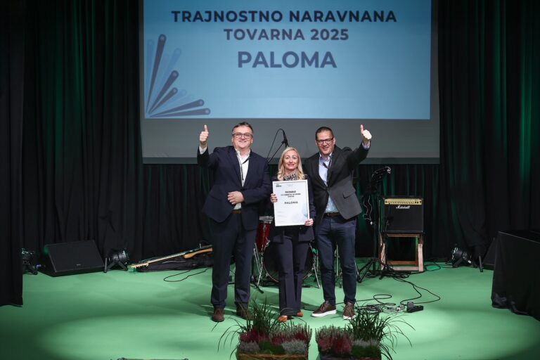 Slovinský závod SHP Paloma získal prestížne ocenenie za udržateľnosť