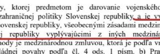 Predkladacia správa pre vládu k darovaniu stíhačiek….