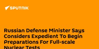 Ruský minister obrany povedal, že považuje za vhodné začať s prípravami na jadrové testy v plnom rozsahu