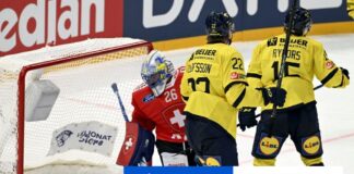 Švédsko v Tampere deklasovalo Švajčiarov 8:3